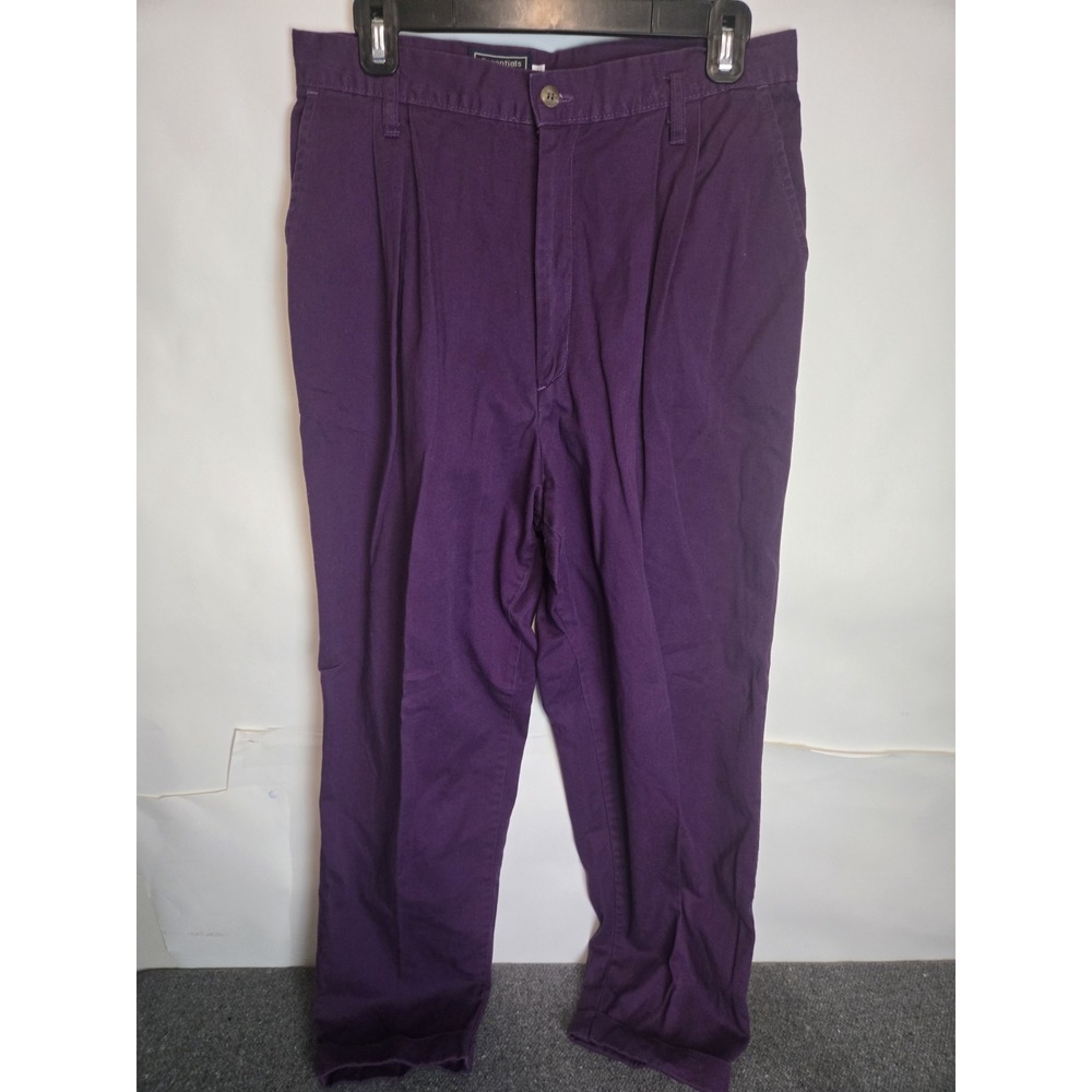 Vintage 80s Ladies Essentials Sport Loafers Size 12 Purple Capri Pants Boho Boat